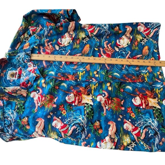 Max Boxxer Hawaiian Aloha Christmas Santa Shirt Mens M Surfing Beach Novelty - Picture 11 of 11